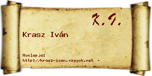 Krasz Iván névjegykártya